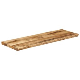 Berkfield Home Table Top Live Edge 110x40x3.8 cm Solid Wood Rough Mango in Brown - thumbnail 2