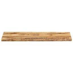 Berkfield Home Table Top Live Edge 110x40x3.8 cm Solid Wood Rough Mango in Brown - thumbnail 3