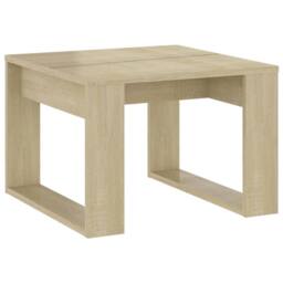 Berkfield Home Side Table Sonoma Oak 50x50x35 cm Engineered Wood in Light Tan - Size: 50 x 50 x 35 cm - thumbnail 2