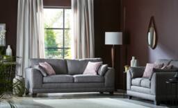 Furnishings For Less UK Hilliard Fullback Fabric Sofa Suite 3 Seater & 2 Seater Charcoal or Mist - thumbnail 6