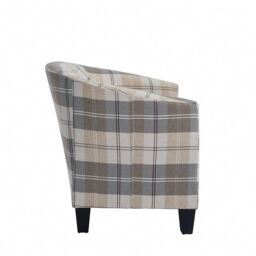 Home Detail Canberra Tub Chair Accent Chair With Wooden Legs in Beige - thumbnail 3