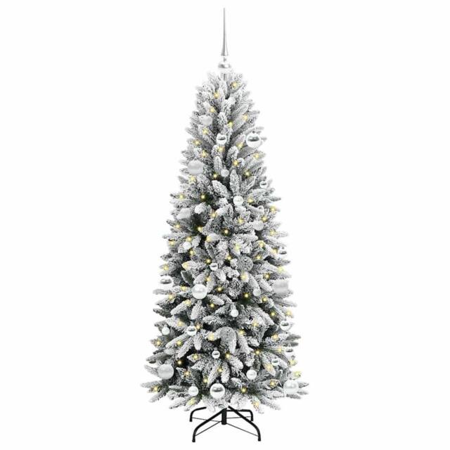 Berkfield Home Green Artificial Christmas Tree with 150 LEDs White 63 x 63 x 150 cm - image 1