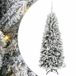 Berkfield Home Green Artificial Christmas Tree with 150 LEDs White 63 x 63 x 150 cm - thumbnail 3