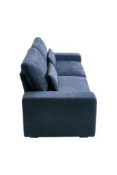 Living and Home 2-Seater Chenille Upholstered Sofa with Pillows in Dark Blue - thumbnail 4
