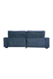 Living and Home 2-Seater Chenille Upholstered Sofa with Pillows in Dark Blue - thumbnail 5