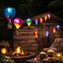SPETLEK 2.7m Solar Hot Air Balloon LED Multicolour Hanging - thumbnail 3