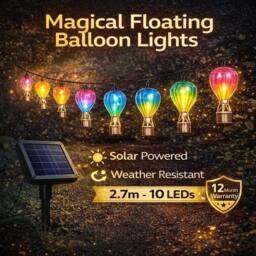 SPETLEK 2.7m Solar Hot Air Balloon LED Multicolour Hanging - thumbnail 2
