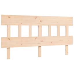 Berkfield Home Bed Frame with Headboard 160x200 cm Solid Wood in Light Tan - thumbnail 8