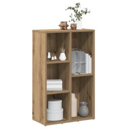 Berkfield Home Book Cabinet Artisan Oak 50x25x80 cm Engineered Wood in Brown - Size: 50 x 25 x 80 cm - thumbnail 4