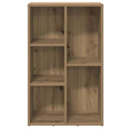 Berkfield Home Book Cabinet Artisan Oak 50x25x80 cm Engineered Wood in Brown - Size: 50 x 25 x 80 cm - thumbnail 5