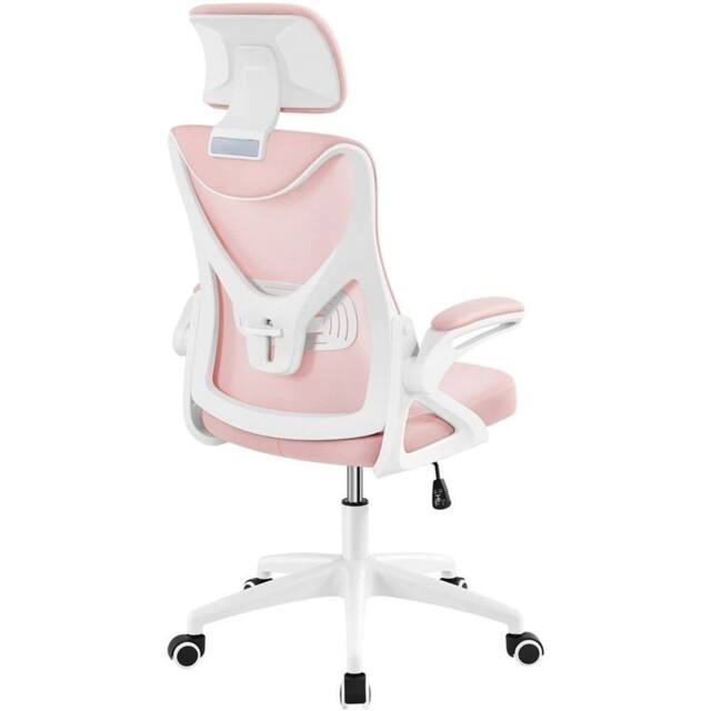 Kelvenix High Back Mesh Office Chair White/Pink in Pink - Size: 0.6m2 - image 1