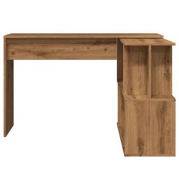 Berkfield Home Corner Desk Artisan Oak 200.5x50x76 cm Engineered Wood in Brown - thumbnail 4