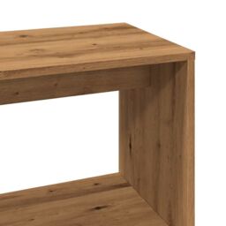 Berkfield Home Corner Desk Artisan Oak 200.5x50x76 cm Engineered Wood in Brown - thumbnail 7