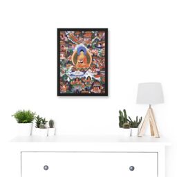 Artery8 Shakyamuni Buddha Avadana Legend Painting Royal Buddhism Artwork Framed Wall Art Print A4 in Black - thumbnail 2