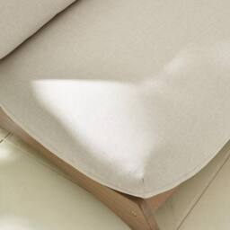 FurnitureboxUK Iko Solid Wood & Cream Garden Sofa in Natural - thumbnail 4