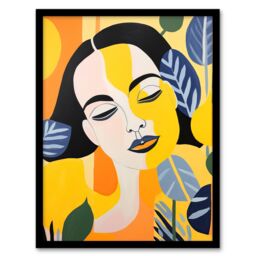 "Wee Blue Coo Wall Art Print I Dream In Yellow Bright Women Fun Bold Living Room Framed - Size: W12"" x H16""" - thumbnail 1