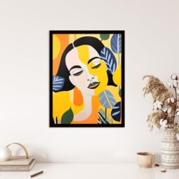 "Wee Blue Coo Wall Art Print I Dream In Yellow Bright Women Fun Bold Living Room Framed - Size: W12"" x H16""" - thumbnail 4