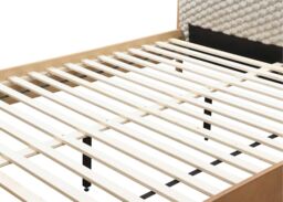 Birlea Hatti White Faux Fur & Natural Wooden Bed Frame King size in Off-White - thumbnail 9