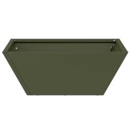 Berkfield Home Green Garden Bowl Planters 5 pcs Olive Green 40x40x15 cm Steel - Size: 40 x 40 x 15 cm - thumbnail 6