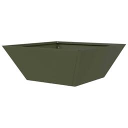 Berkfield Home Green Garden Bowl Planters 5 pcs Olive Green 40x40x15 cm Steel - Size: 40 x 40 x 15 cm - thumbnail 8