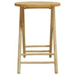 Berkfield Home 3 Piece Bistro Set Bamboo in Brown - thumbnail 6