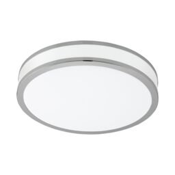 Loops Wall Flush Ceiling Light Colour White Shade White Chrome Plastic Bulb LED 18W