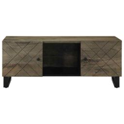 Berkfield Home Coffee Table Black 100x54x40 cm Solid Wood Mango - Size: 100 x 54 x 40 cm - thumbnail 3