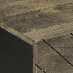 Berkfield Home Coffee Table Black 100x54x40 cm Solid Wood Mango - Size: 100 x 54 x 40 cm - thumbnail 6
