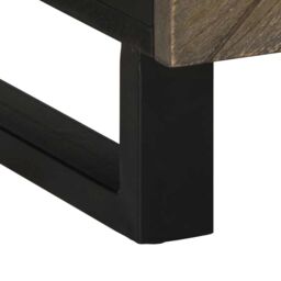 Berkfield Home Coffee Table Black 100x54x40 cm Solid Wood Mango - Size: 100 x 54 x 40 cm - thumbnail 8