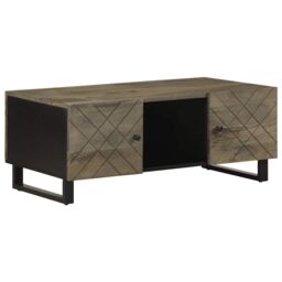 Berkfield Home Coffee Table Black 100x54x40 cm Solid Wood Mango - Size: 100 x 54 x 40 cm - thumbnail 1