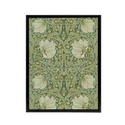 "Artery8 William Morris Pimpernel Floral Pattern Framed Canvas Wall Art Print in Green - Size: W12"" x H16""" - thumbnail 1