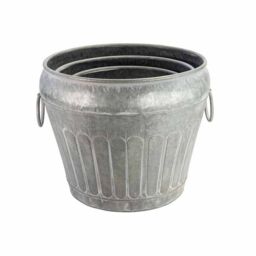 Ascalon Design Ltd Urn Planter - Set of 3 - L43 x W43 x H37.5 cm - Antique Galvanized in Grey - thumbnail 2