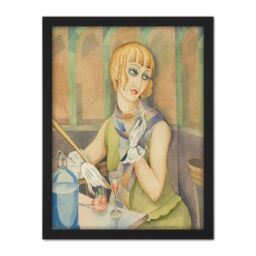 "Artery8 Wall Art Print Wegener Lili Elbe Danish Lgbt Portrait Painting Large Framed Wall Décor Art in Black - Size: W18"" x H24""" - thumbnail 1