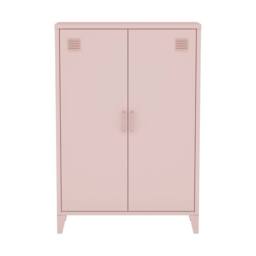 sweeek Set of 2 metal cabinets/wardrobes 2 doors L 75 x W 33 x H 110 cm in Pink - thumbnail 5