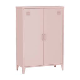 sweeek Set of 2 metal cabinets/wardrobes 2 doors L 75 x W 33 x H 110 cm in Pink - thumbnail 6