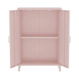 sweeek Set of 2 metal cabinets/wardrobes 2 doors L 75 x W 33 x H 110 cm in Pink - thumbnail 8
