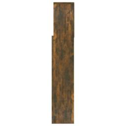 Berkfield Home Headboard Cabinet Smoked Oak 160x19x103.5 cm in Brown - thumbnail 6