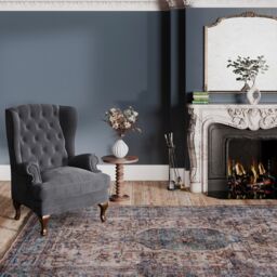 Kukoon Blue Distressed Soft Washable & Liquid Repellent Living Room Area Rug in Duck Egg Blue - Size: 60 cm x 240 cm - thumbnail 4