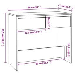 Berkfield Home Decorative Console Table Black 89x41x76.5 cm Steel - thumbnail 8