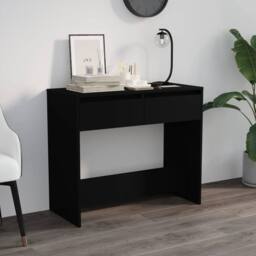 Berkfield Home Decorative Console Table Black 89x41x76.5 cm Steel - thumbnail 2