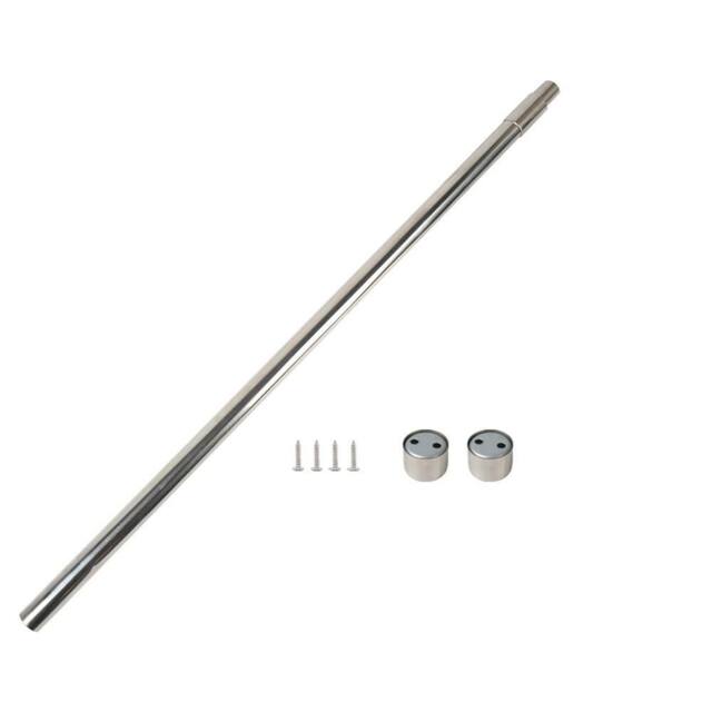 NESTLUNE Extendable Stainless Steel Wardrobe Rail in Silver - image 1