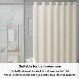 NESTLUNE Extendable Stainless Steel Wardrobe Rail in Silver - thumbnail 6