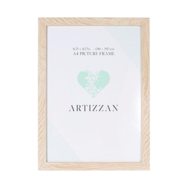 Happy Homewares Modern & Chic Oak Veneer Wood Effect A4 Certificate Frame for Wall or Table in Brown - image 1