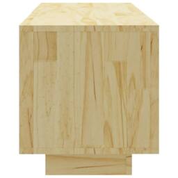 Berkfield Home TV Cabinet 110x30x33.5 cm Solid Pinewood in Light Brown - thumbnail 5