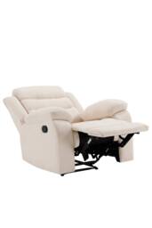 More4Homes Boston 1 Seater Fabric Manual Recliner Chair in Beige - thumbnail 5
