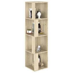 Berkfield Home Corner Cabinet Sonoma Oak 33x33x132 cm Engineered Wood in Brown - Size: 33 x 33 x 132 cm - thumbnail 4
