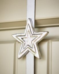 Dibor Silver Star Over Door Christmas Decoration Wreath Hanger Hook - thumbnail 5