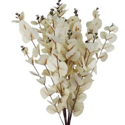 Leaf 80cm Artificial White Eucalyptus Foliage Stem - thumbnail 4