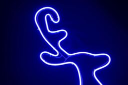 Shatchi Reindeer Neon Effect Rope Light Silhouette Double Side 90 Blue LEDs Christmas - thumbnail 4