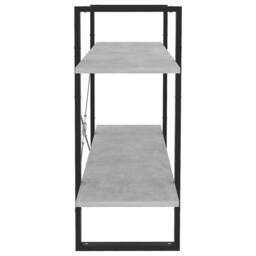 Berkfield Home 2-Tier Book Cabinet Concrete Grey 100x30x70 cm Engineered Wood - Size: 100 x 30 x 70 cm - thumbnail 6